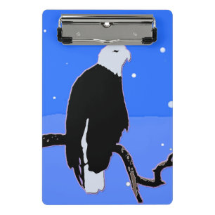Bald Eagle im Winter - Original Wildlife Art Mini Klemmbrett