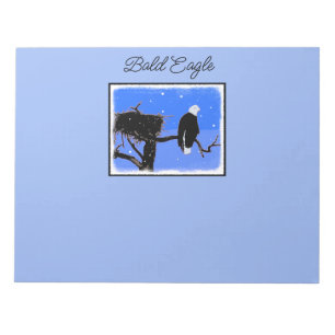 Bald Eagle im Winter - Original Wildlife Art Notizblock