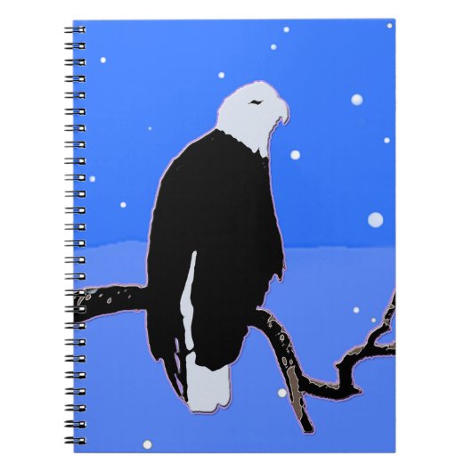 Bald Eagle im Winter - Original Wildlife Art Notizblock (Vorderseite)