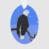 Bald Eagle im Winter - Original Wildlife Art Ornament (Vorderseite)