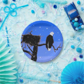 Bald Eagle im Winter - Original Wildlife Art Pappteller (Party)
