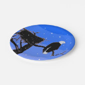 Bald Eagle im Winter - Original Wildlife Art Pappteller (Schrägansicht)