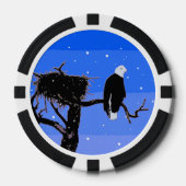 Bald Eagle im Winter - Original Wildlife Art Pokerchips (Vorderseite)