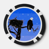 Bald Eagle im Winter - Original Wildlife Art Pokerchips (Rückseite)