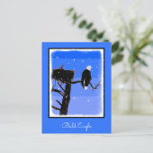 Bald Eagle im Winter - Original Wildlife Art Postkarte (Stehend Vorderseite)