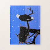 Bald Eagle im Winter - Original Wildlife Art Puzzle (Vertikal)