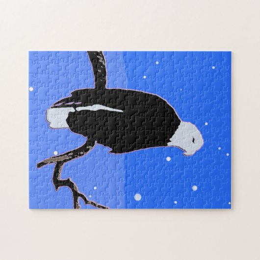 Bald Eagle im Winter - Original Wildlife Art Puzzle (Horizontal)