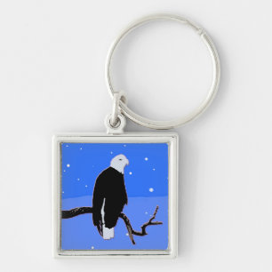 Bald Eagle im Winter - Original Wildlife Art Schlüsselanhänger