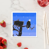Bald Eagle im Winter - Original Wildlife Art Serviette (Beispiel)