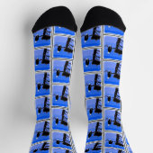 Bald Eagle im Winter - Original Wildlife Art Socken (Oben)