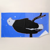 Bald Eagle im Winter - Original Wildlife Art Strandtuch (Vorderseite)