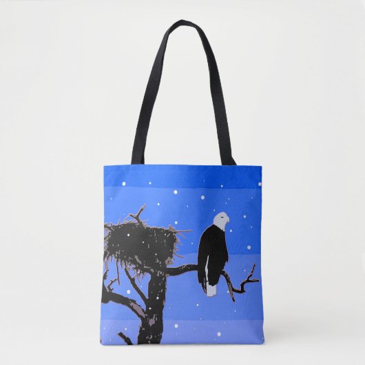 Bald Eagle im Winter - Original Wildlife Art Tasche (Vorderseite)