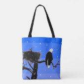 Bald Eagle im Winter - Original Wildlife Art Tasche (Rückseite)