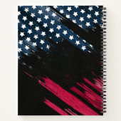 Bald Eagle in der amerikanischen Flagge Abstrakt a Notizblock (Rückseite)