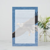 Bald eagle in flight briefpapier (Stehend Vorderseite)