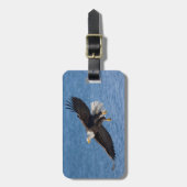 Bald eagle in flight gepäckanhänger (Vorderseite vertikal)