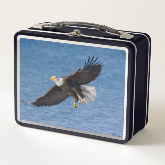 Bald eagle in flight metall brotdose (Vorderseite)