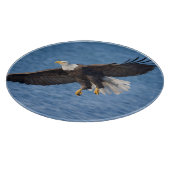Bald eagle in flight schneidebrett (Ecke)