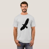 Bald Eagle in Silhouette Black Graphic T-Shirt (Vorne ganz)