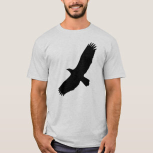 Bald Eagle in Silhouette Black Graphic T-Shirt