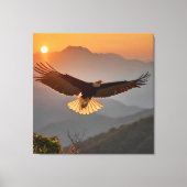 Bald Eagle in Sunset Leinwanddruck (Vorderseite)