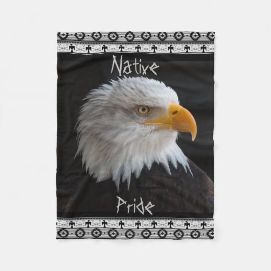 Bald Eagle Indianerstolz Soft Fleecedecke (Vorderseite)