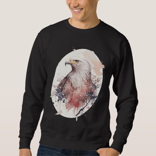 Bald Eagle Japanese Cherry Blossom Sakura Wildlife Sweatshirt (Vorderseite)