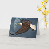 Bald Eagle-Karte mit inspirierendem Zitat Karte (Gelbe Blume)