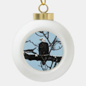 Bald Eagle Keramik Kugel-Ornament (Vorderseite)