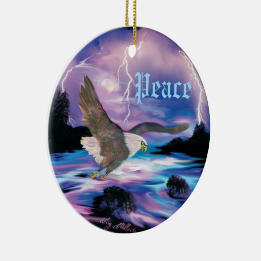 Bald Eagle Keramik Ornament (Rechts)