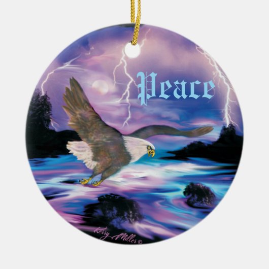 Bald Eagle Keramik Ornament (Vorne)