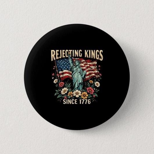 Bald Eagle Kings 1776 Foxglove Daisy Tulip Blume Button (Vorderseite)