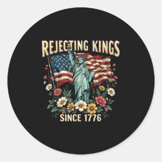 Bald Eagle Kings 1776 Foxglove Daisy Tulip Blume Runder Aufkleber