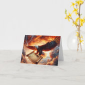 Bald Eagle klatscht über die US-Verfassung Karte (Gelbe Blume)