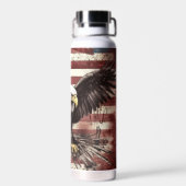 Bald Eagle Landing American Flag Trinkflasche (Rückseite)