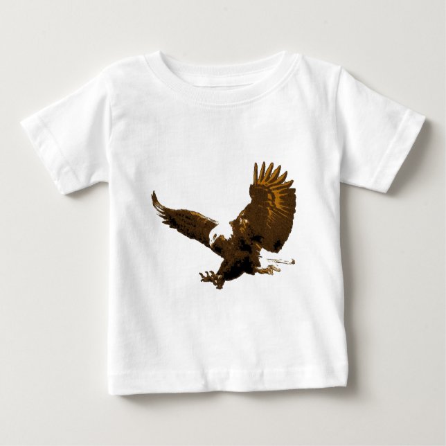 Bald Eagle Landing Baby T-shirt (Vorderseite)