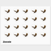 Bald Eagle Landing Heart Sticker (Blatt)