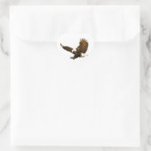 Bald Eagle Landing Heart Sticker (Tasche)
