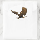 Bald Eagle Landing Oval Stickers (Tasche)