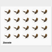 Bald Eagle Landing Round Stickers (Blatt)