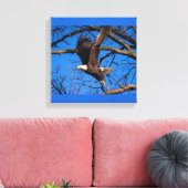 Bald Eagle Liftoff Leinwanddruck (Insitu (Wohnzimmer))