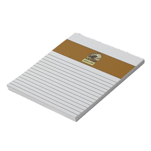 Bald Eagle Light Gray Notepad Notizblock (Rotiert)