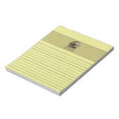 Bald Eagle Light Yellow Notepad Notizblock (Rotiert)