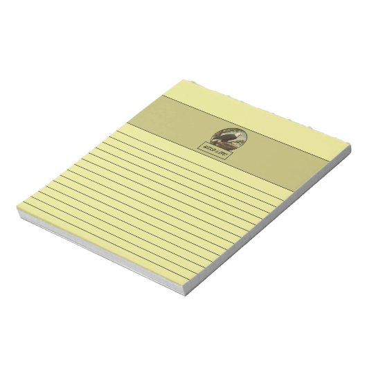 Bald Eagle Light Yellow Notepad Notizblock (Rotiert)