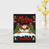 Bald Eagle Lover Xmas Lighting Santa Bald Eagle Ch Karte (Gelbe Blume)