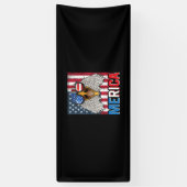 Bald Eagle Merica 4. Juli Banner (Vertikal)