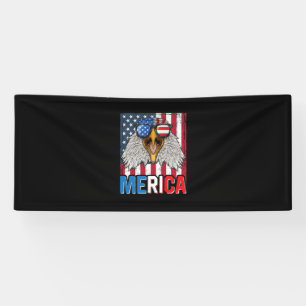 Bald Eagle Merica 4. Juli Banner