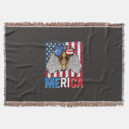 Bald Eagle Merica 4. Juli Decke (Vorderseite)
