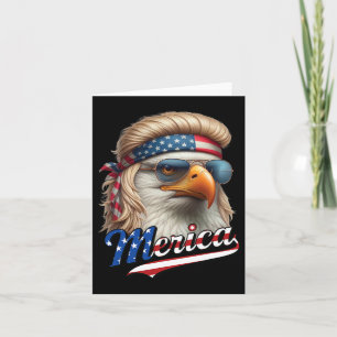 Bald Eagle Merica 4. Juli Eagle Blonde Mullet Fun Karte