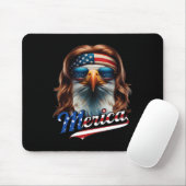 Bald Eagle Merica 4. Juli Eagle Mullet Funny Man Mousepad (Mit Mouse)